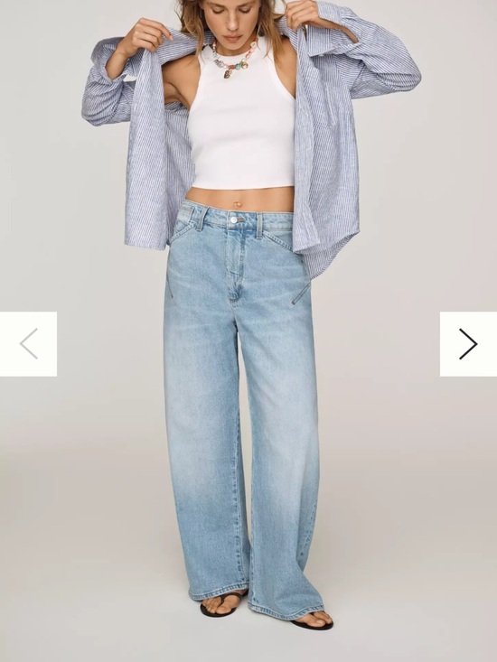 Pilcro Denim - Pilcro Kayden Carpenter Light Blue Barrel Jeans - 27